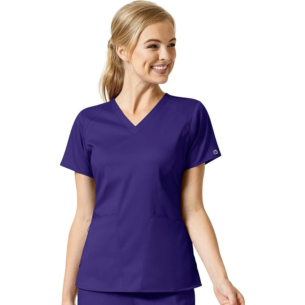 image:imageWink PRO Womens 4 Pocket VNeck Scrub TopGrape