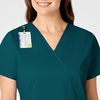 WINK WonderWORK Women’s Mock Wrap Scrub Top(Caribbean)