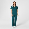 WINK WonderWORK Women’s Mock Wrap Scrub Top(Caribbean)