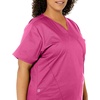WINK WonderWORK Women’s Mock Wrap Scrub Top(Fuchsia)