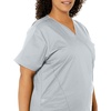 WINK WonderWORK Women’s Mock Wrap Scrub Top(Grey)