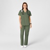 WINK WonderWORK Women’s Mock Wrap Scrub Top(Olive)