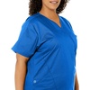 WINK WonderWORK Women’s Mock Wrap Scrub Top(Royal)