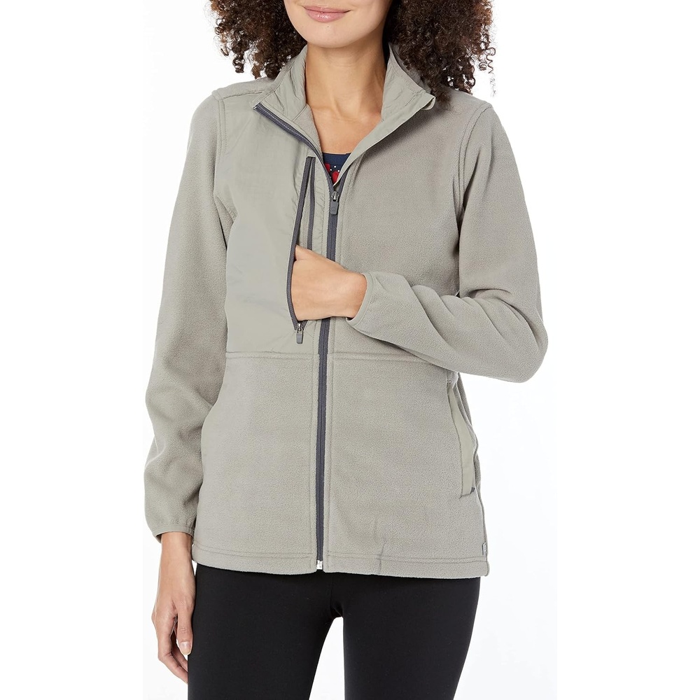 image:imageWonderWink Womens Womens Microfleece Zip JacketTaupe