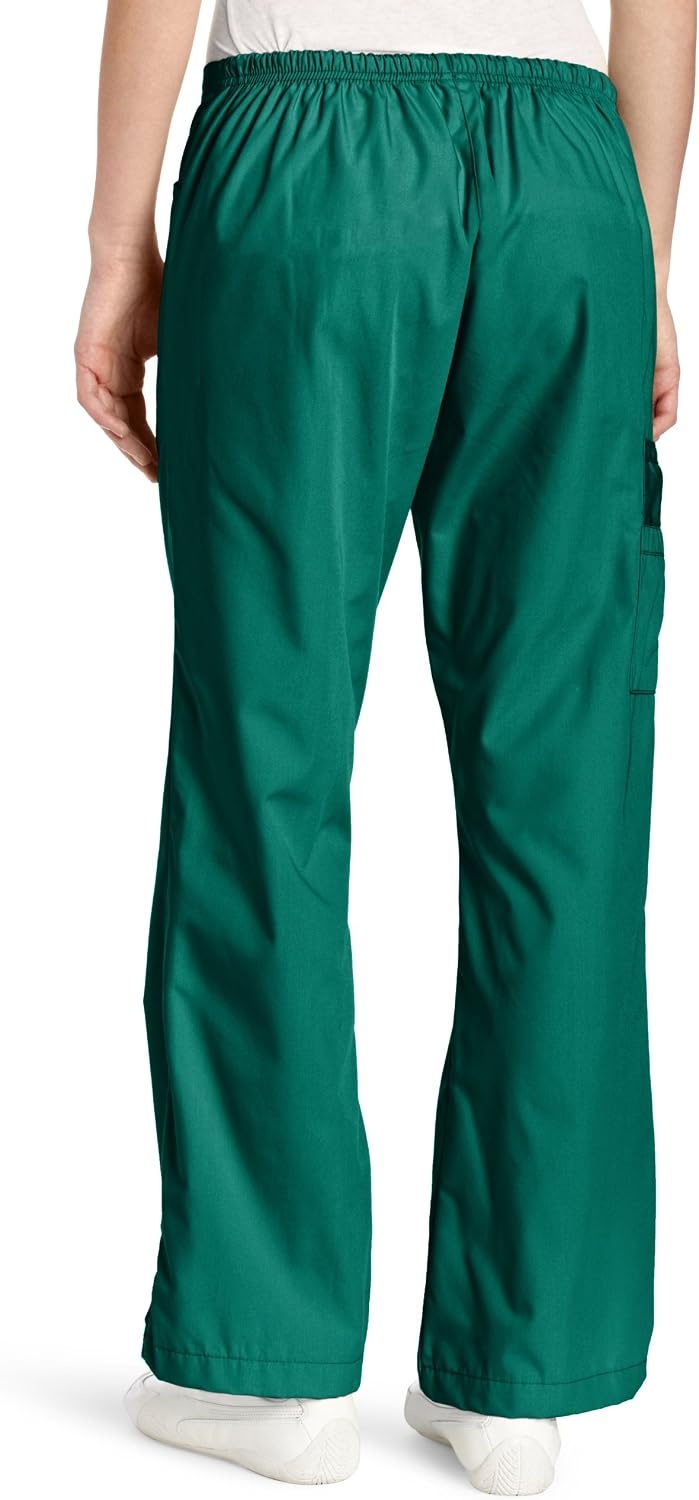 image:imageWINK PRO Womens Moderate Flare Leg Cargo Scrub PantHunter Green