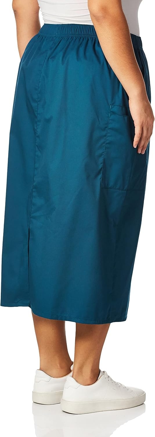 image:imageWINK WonderWORK Womens Pull On Cargo SkirtCaribbean Blue