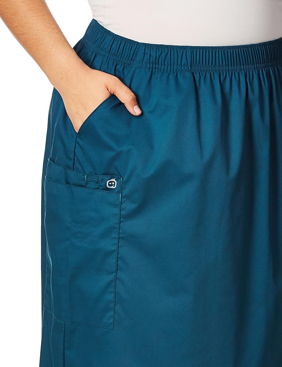 image:imageWINK WonderWORK Womens Pull On Cargo SkirtCaribbean Blue
