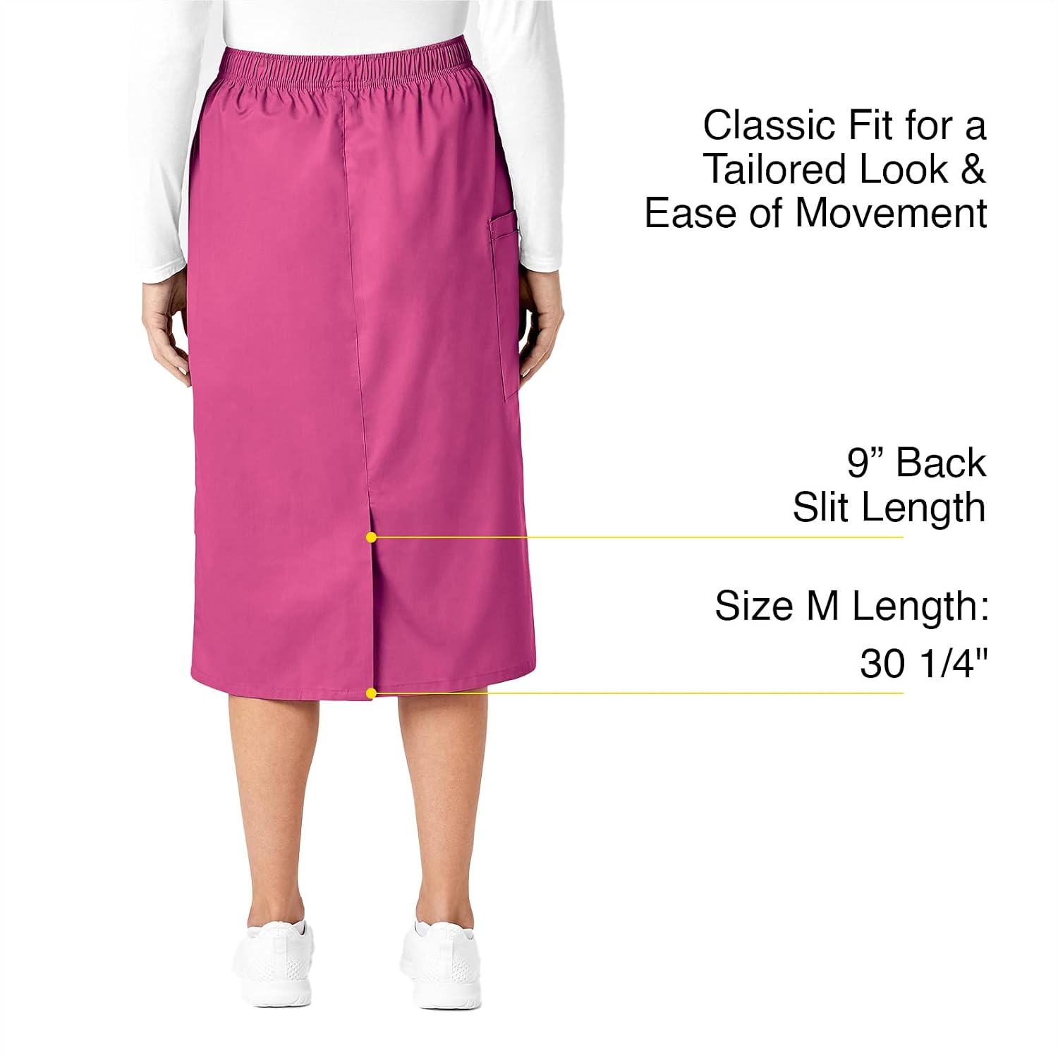image:imageWINK WonderWORK Womens Pull On Cargo SkirtFuchsia