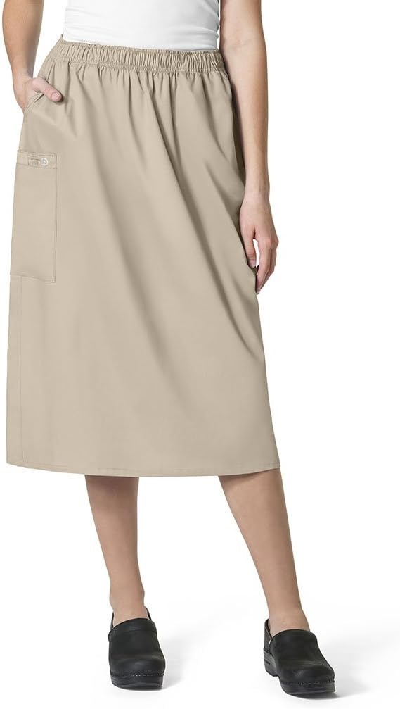 image:imageWINK WonderWORK Womens Pull On Cargo SkirtKhaki