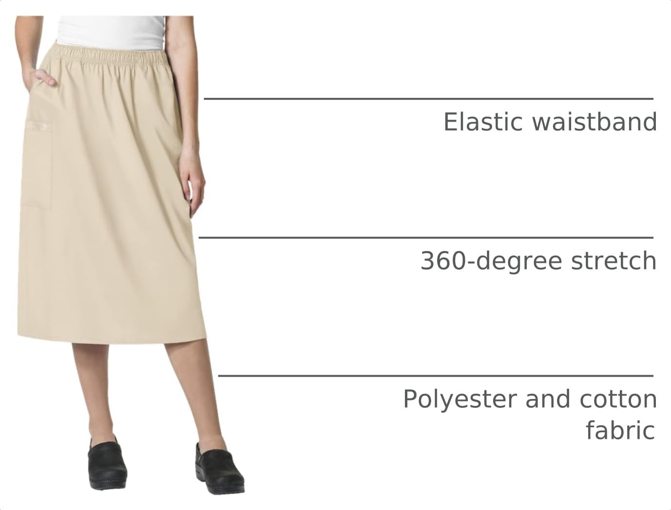 image:imageWINK WonderWORK Womens Pull On Cargo SkirtKhaki