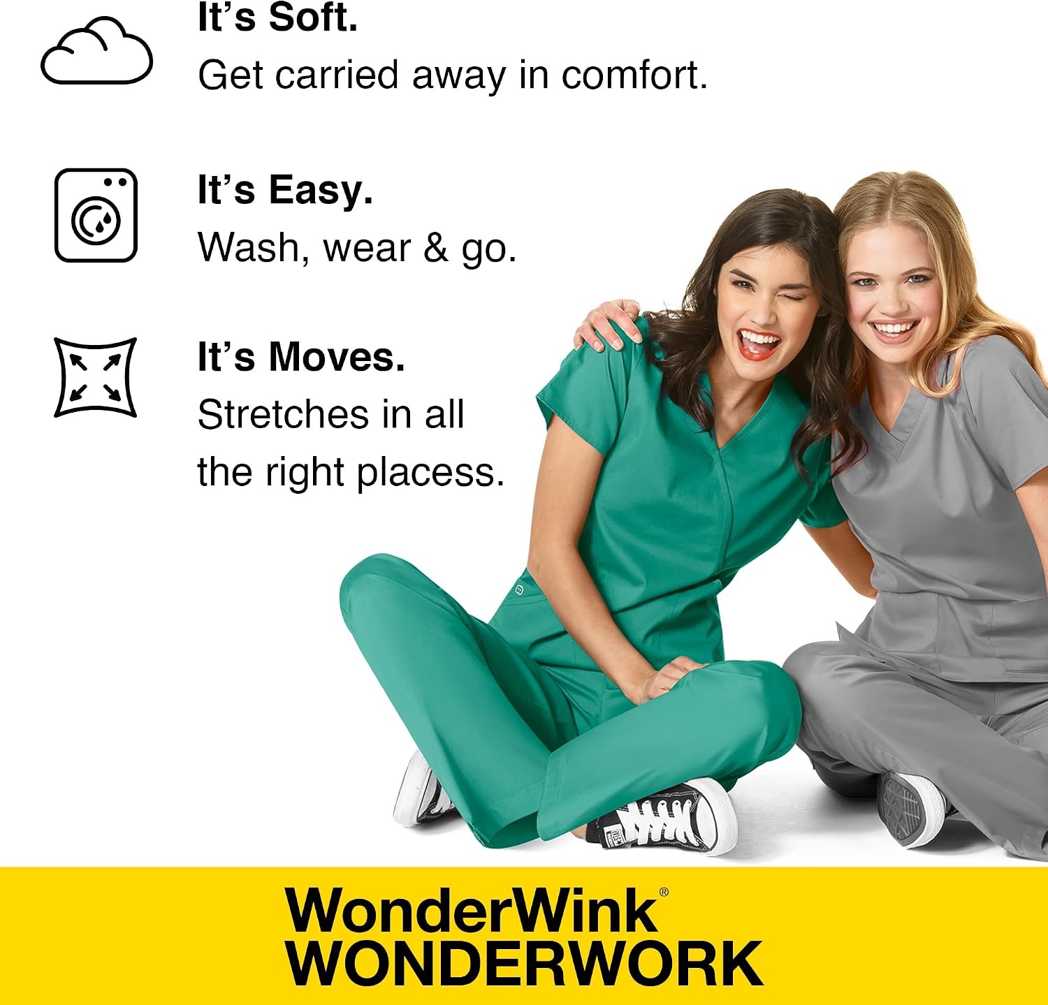 image:imageWINK WonderWORK Womens Pull On Cargo SkirtWhite