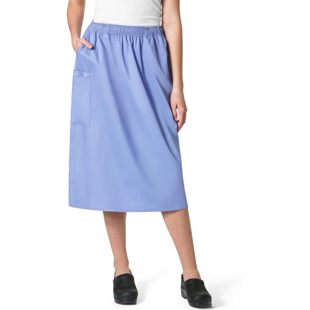image:imageWINK WonderWORK Womens Pull On Cargo SkirtCeil Blue