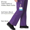 WINK PRO Women’s Moderate Flare Leg Cargo Scrub Pant(Eggplant)