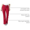 WINK PRO Women’s Moderate Flare Leg Cargo Scrub Pant(Red)