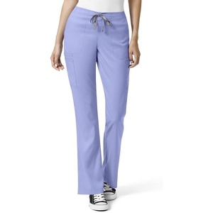 WINK PRO Women’s Moderate Flare Leg Cargo Scrub Pant(Ceil Blue)