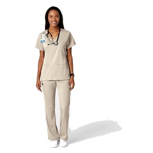 WINK PRO Women’s Moderate Flare Leg Cargo Scrub Pant(Khaki)