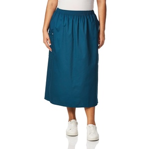 WINK WonderWORK Women’s Pull On Cargo Skirt(Caribbean Blue)