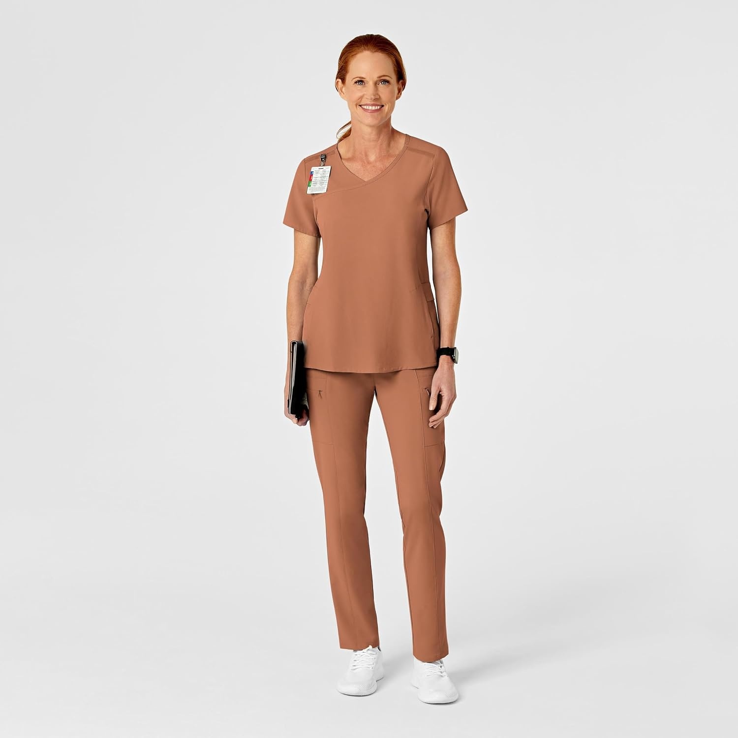 image:imageWink Renew Womens High Waist Slim Leg Scrub PantClay