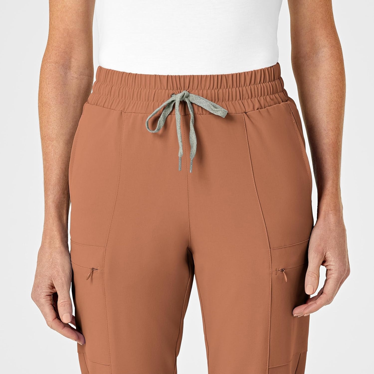 image:imageWink Renew Womens High Waist Slim Leg Scrub PantClay