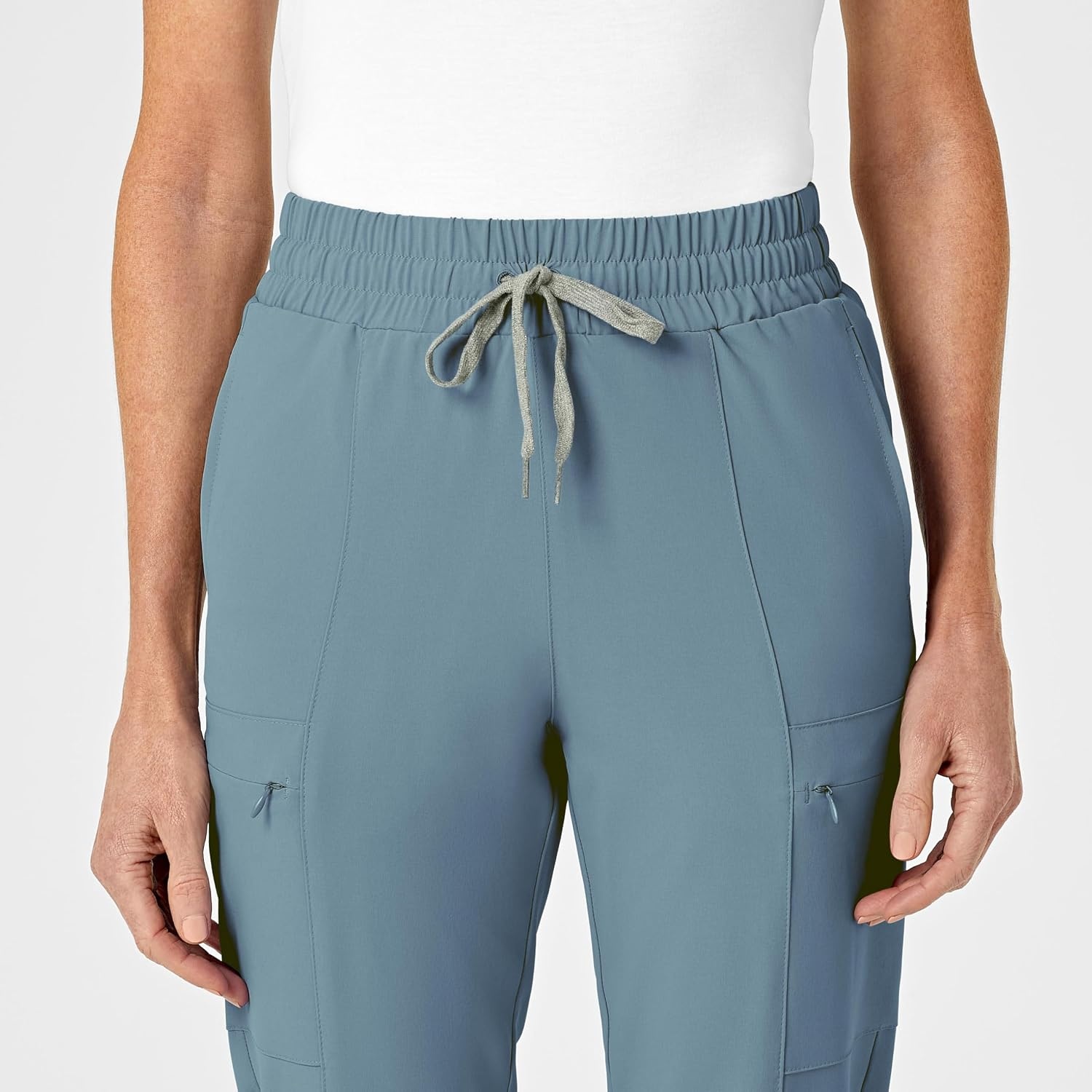 image:imageWink Renew Womens High Waist Slim Leg Scrub PantElemental Blue