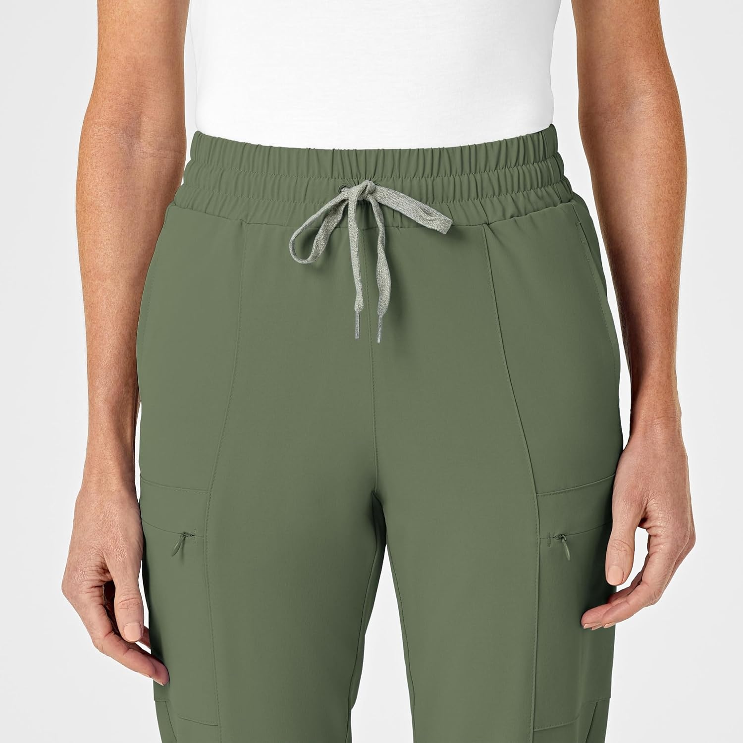 image:imageWink Renew Womens High Waist Slim Leg Scrub PantOlive