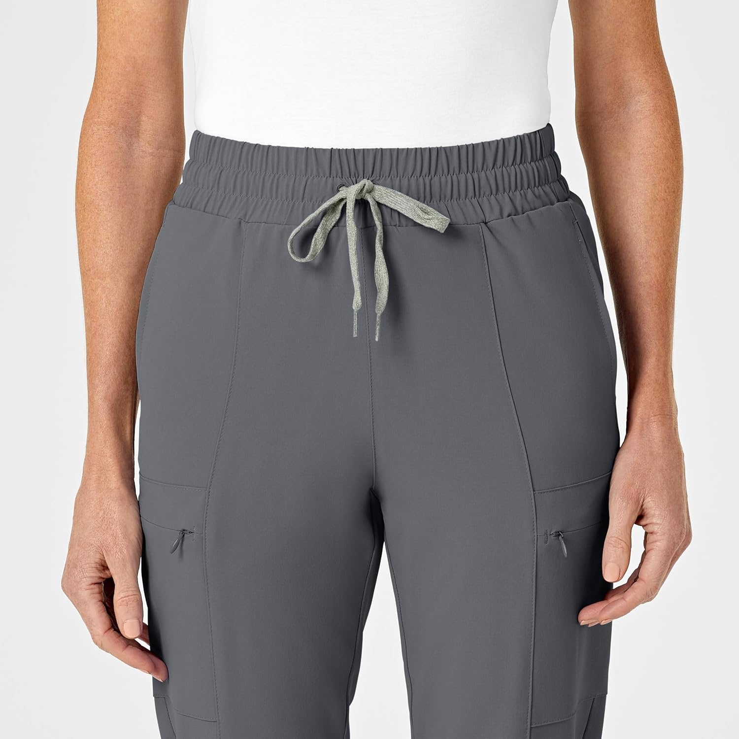 image:imageWink Renew Womens High Waist Slim Leg Scrub PantPewter