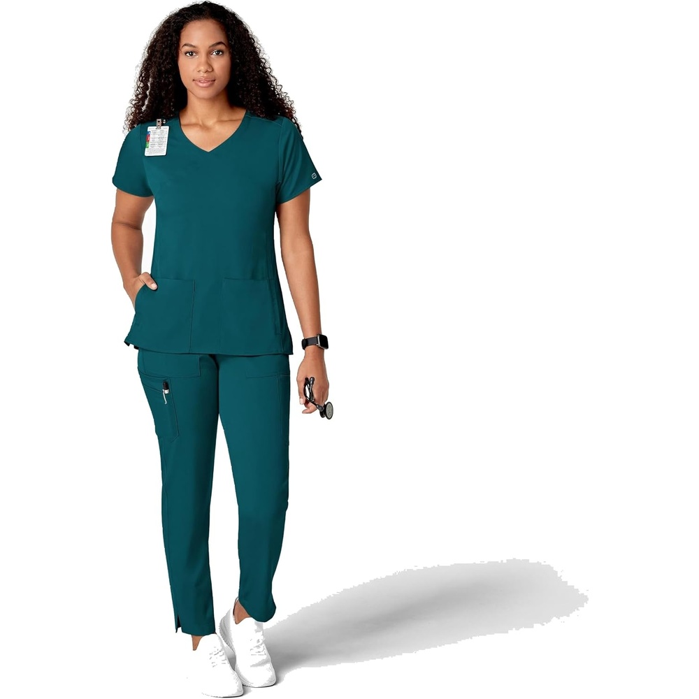 image:imageWink PRO Womens Slim Leg Cargo Scrub PantCaribbean Blue