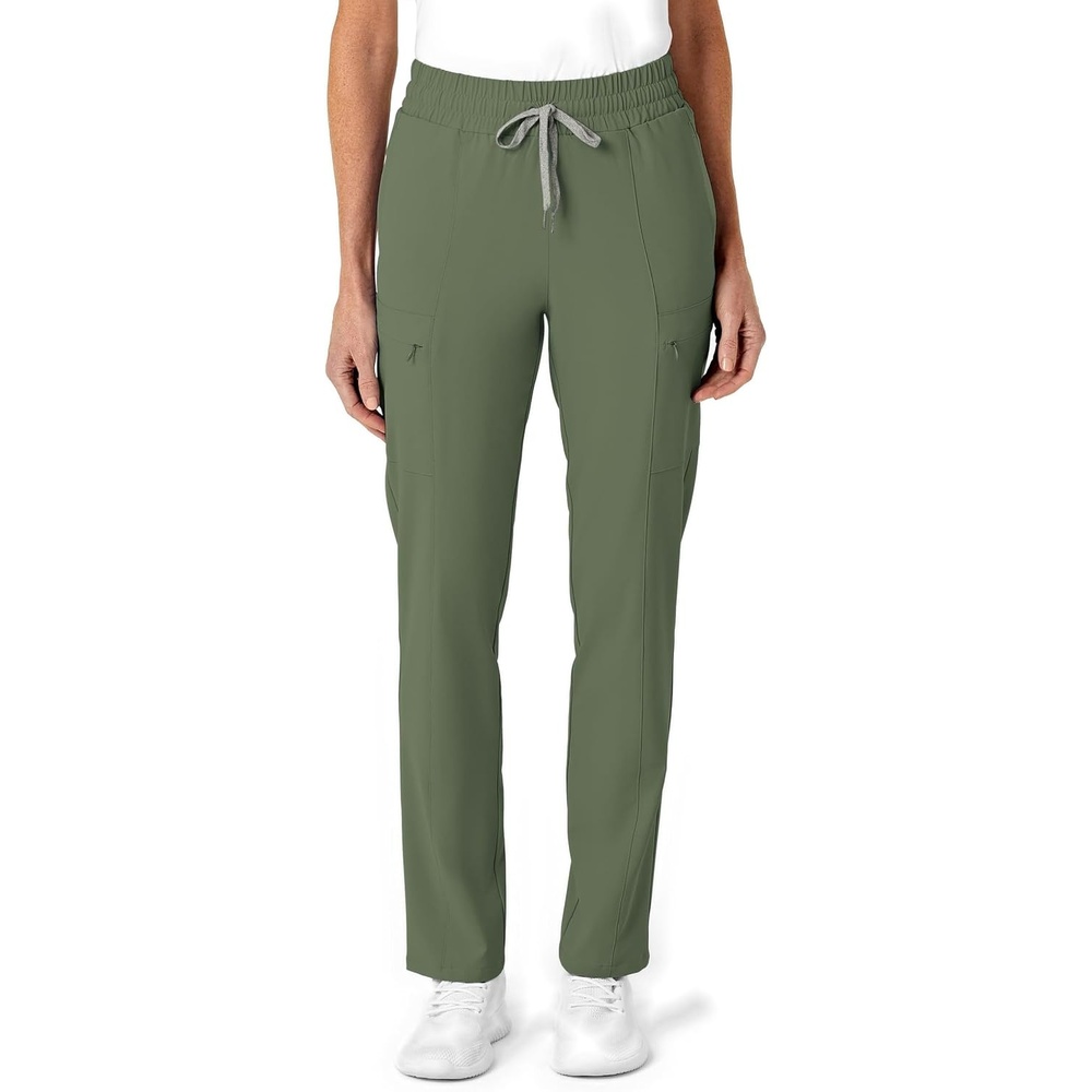 image:imageWink Renew Womens High Waist Slim Leg Scrub PantOlive