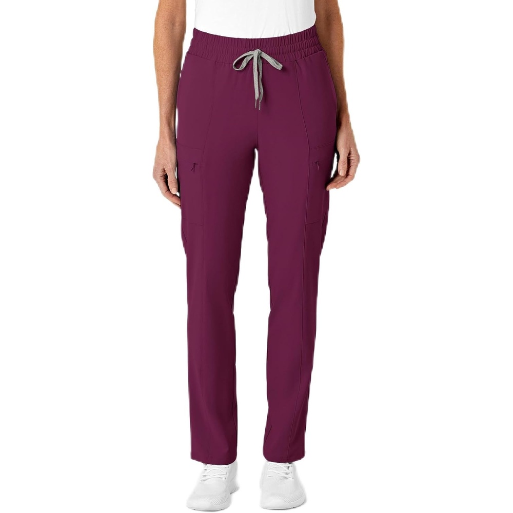 image:imageWink Renew Womens High Waist Slim Leg Scrub PantWine