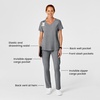 Wink Renew Women’s High Waist Slim Leg Scrub Pant(Grey Heather)