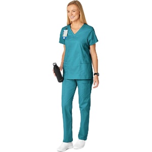 WINK WonderWORK Women’s V-Neck Scrub Top(Teal Blue)