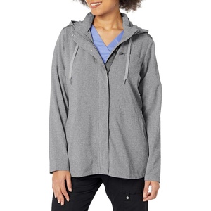 WonderWink Women’s Women’s Convertible Hood Fashion Jacket(Grey Heather)
