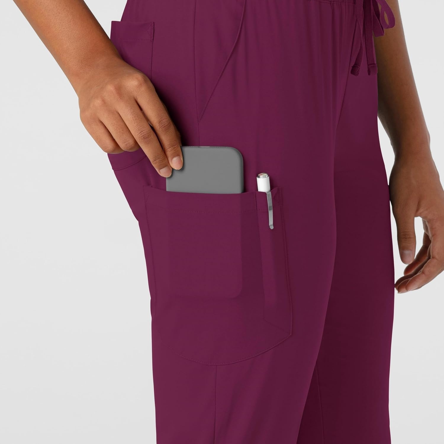 image:imageWonderWink Womens Womens Jogger Scrub PantWine