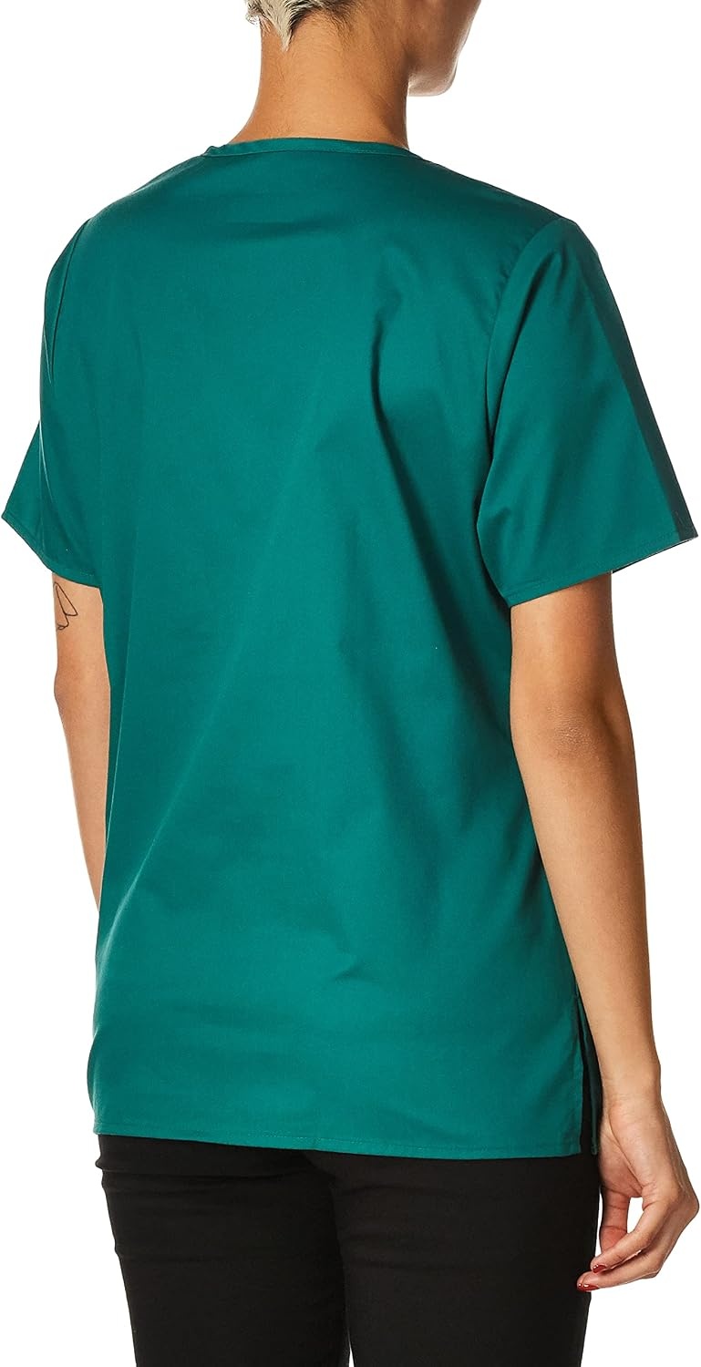 image:imageWINK WonderWORK Womens Short Sleeve Snap Front Scrub TopHunter