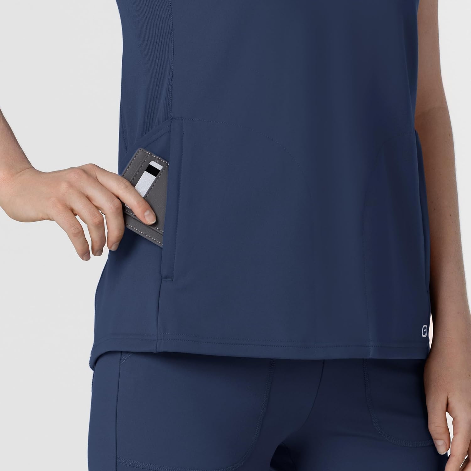 image:imageWink Renew Knit Womens FlexnReach VNeck Raglan Scrub TopNavy