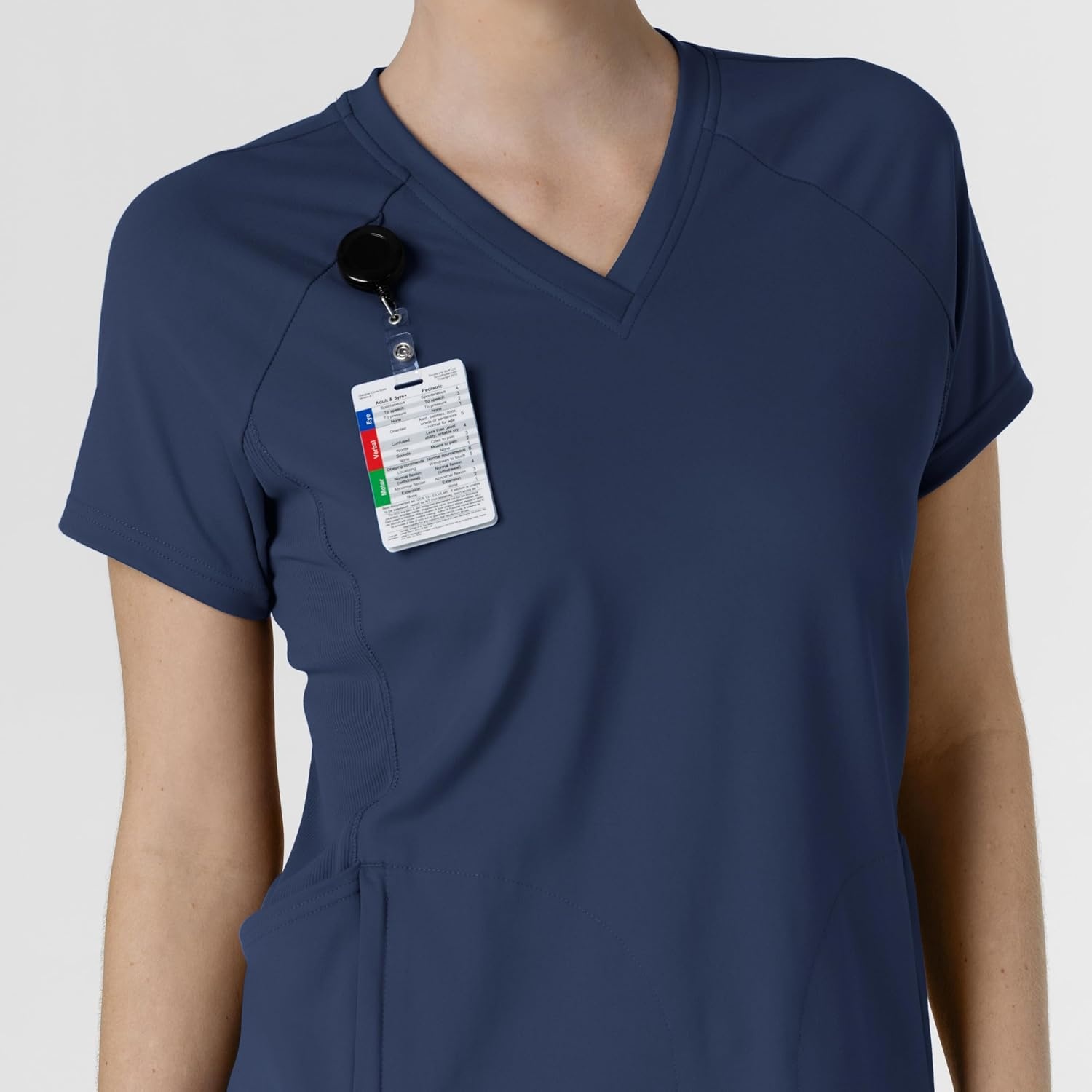 image:imageWink Renew Knit Womens FlexnReach VNeck Raglan Scrub TopNavy