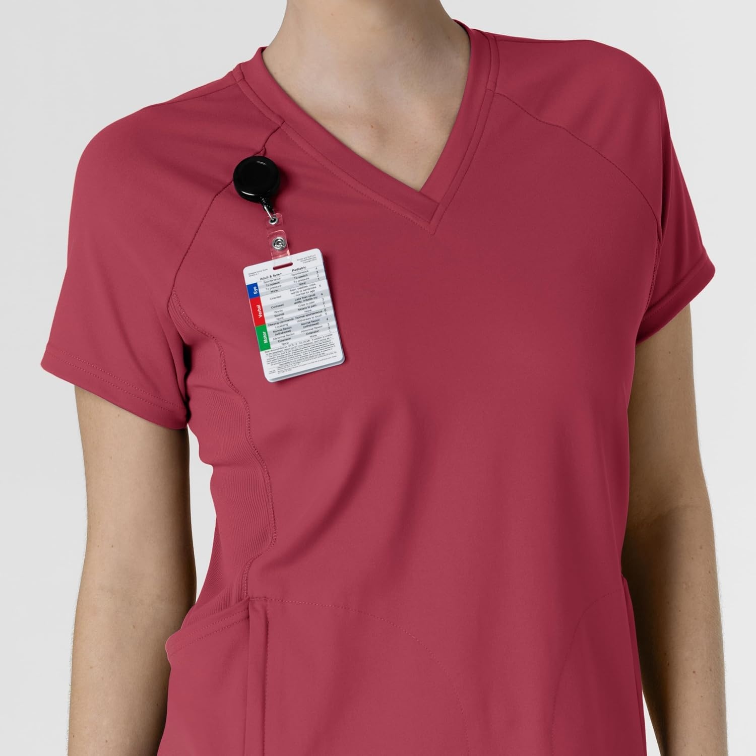image:imageWink Renew Knit Womens FlexnReach VNeck Raglan Scrub TopRuby