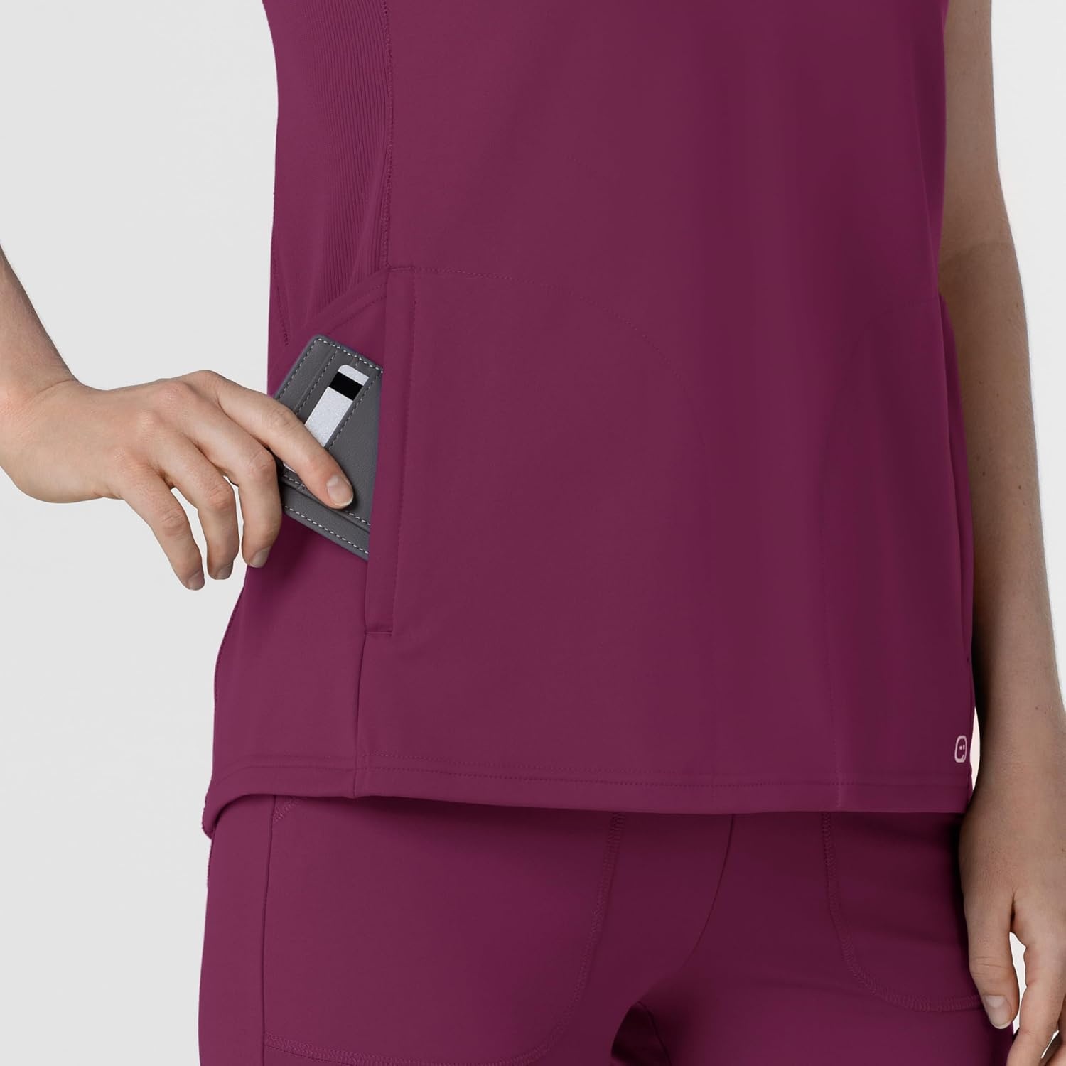 image:imageWink Renew Knit Womens FlexnReach VNeck Raglan Scrub TopWine