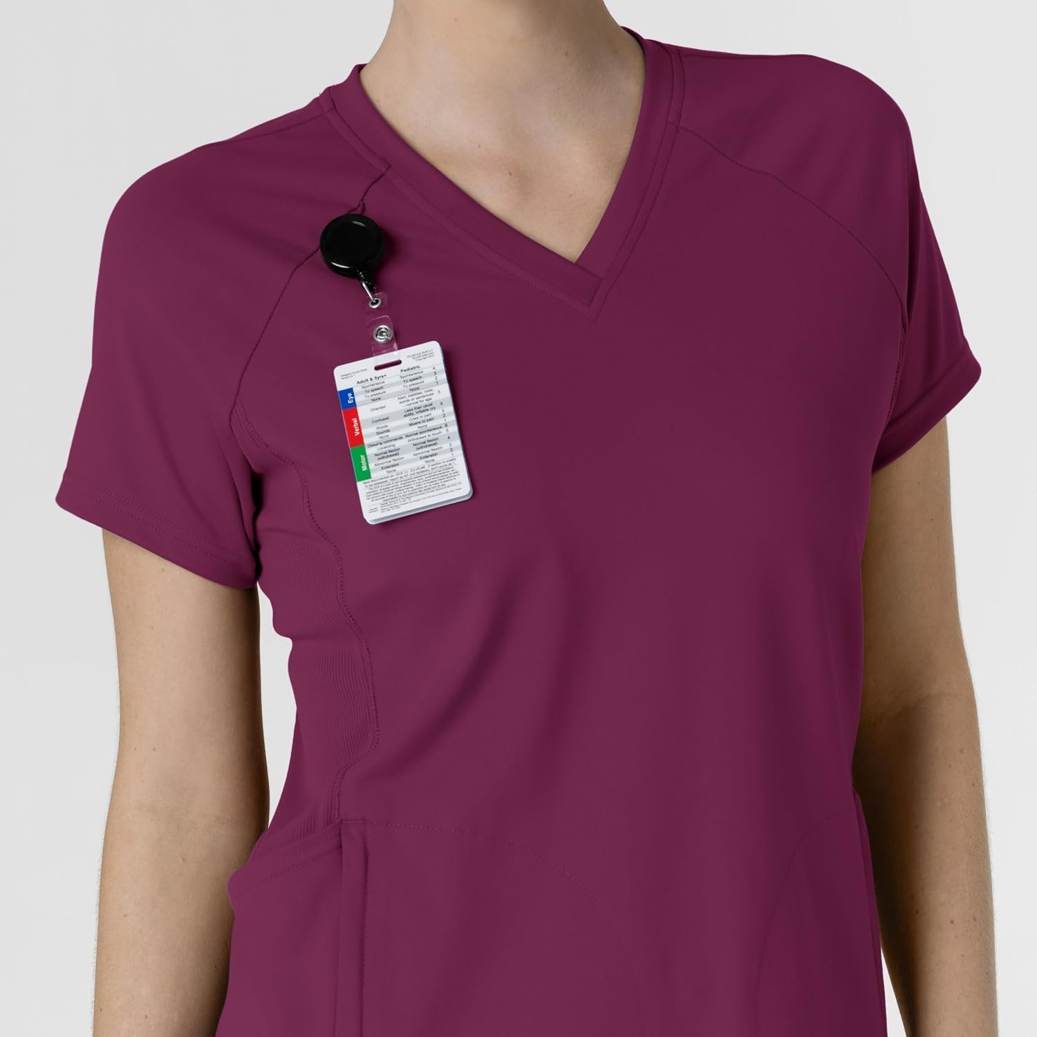 image:imageWink Renew Knit Womens FlexnReach VNeck Raglan Scrub TopWine