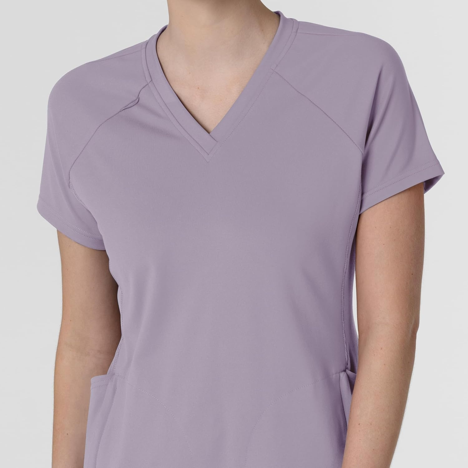 image:imageWink Renew Knit Womens FlexnReach VNeck Raglan Scrub TopWisteria