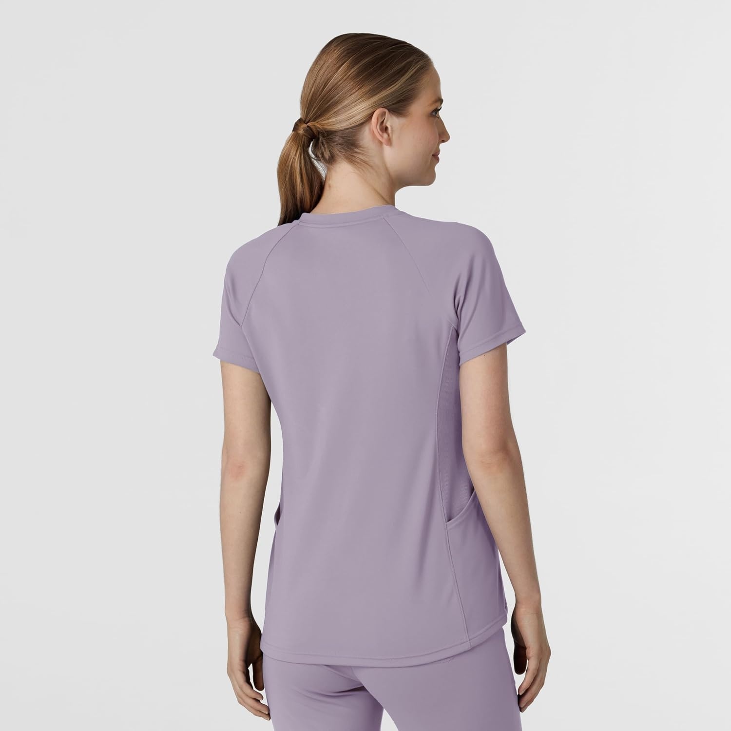 image:imageWink Renew Knit Womens FlexnReach VNeck Raglan Scrub TopWisteria