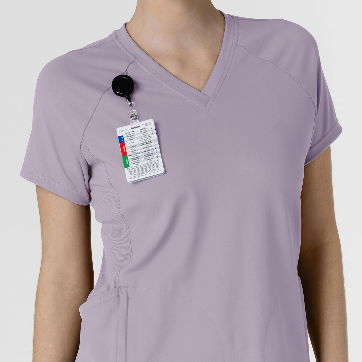 image:imageWink Renew Knit Womens FlexnReach VNeck Raglan Scrub TopWisteria