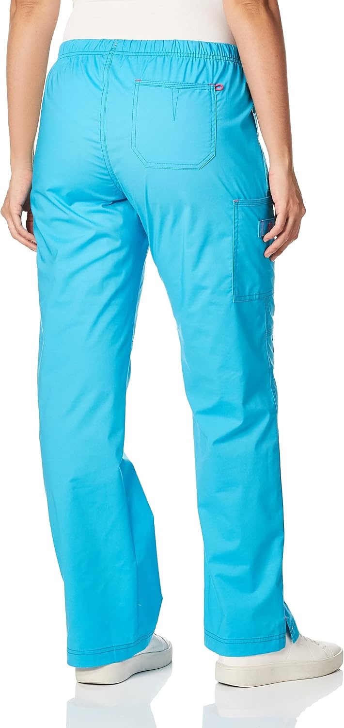 image:imageWink WonderFLEX Patience Womens Curved Notch Neck Scrub TopAqua