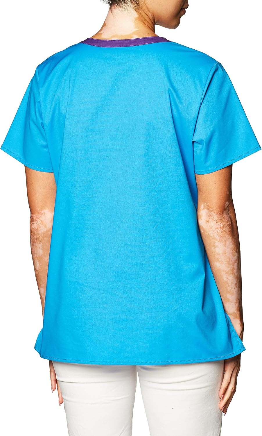image:imageWink WonderFLEX Patience Womens Curved Notch Neck Scrub TopMalibu Blue