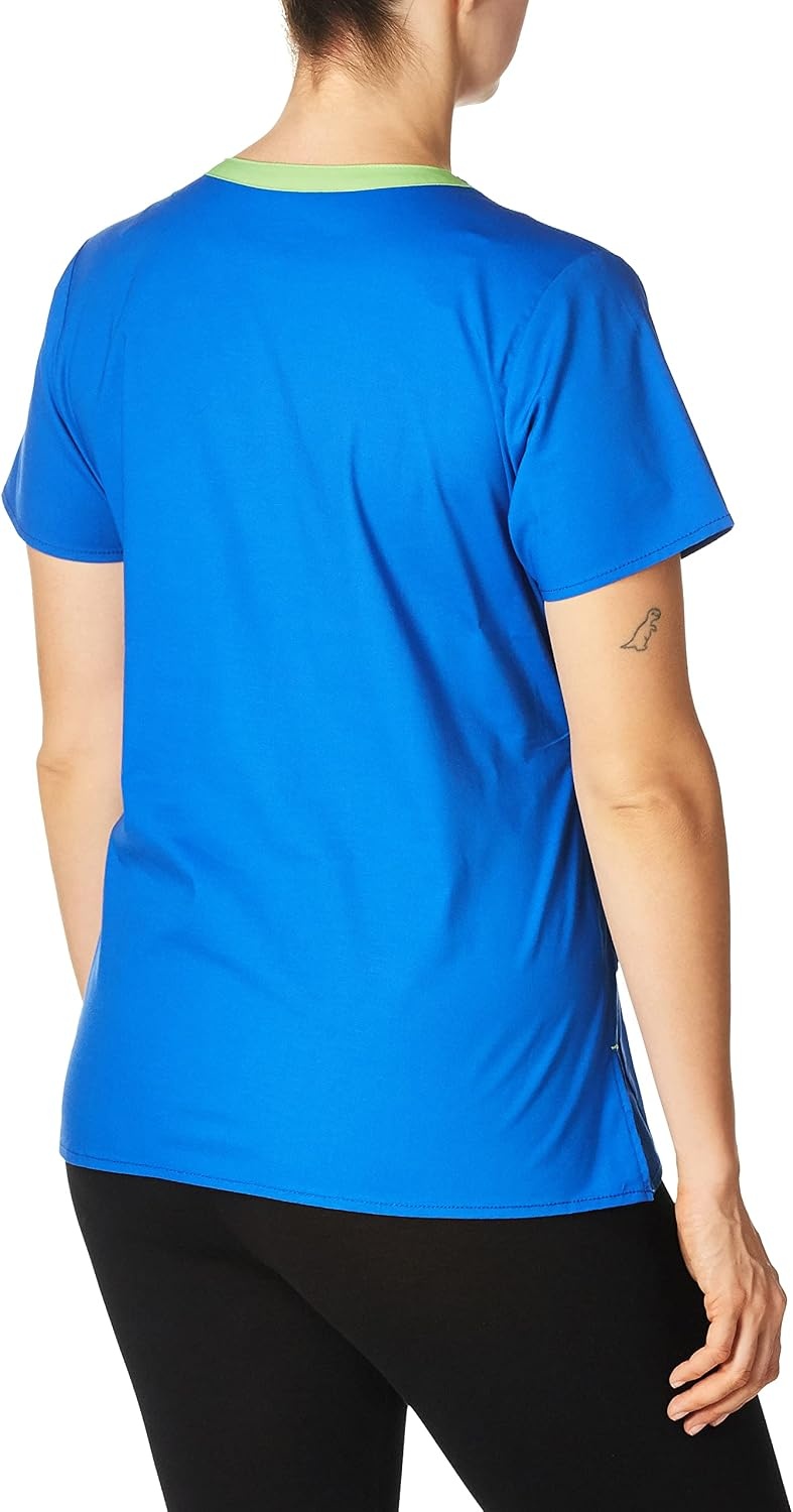 image:imageWink WonderFLEX Patience Womens Curved Notch Neck Scrub TopRoyal