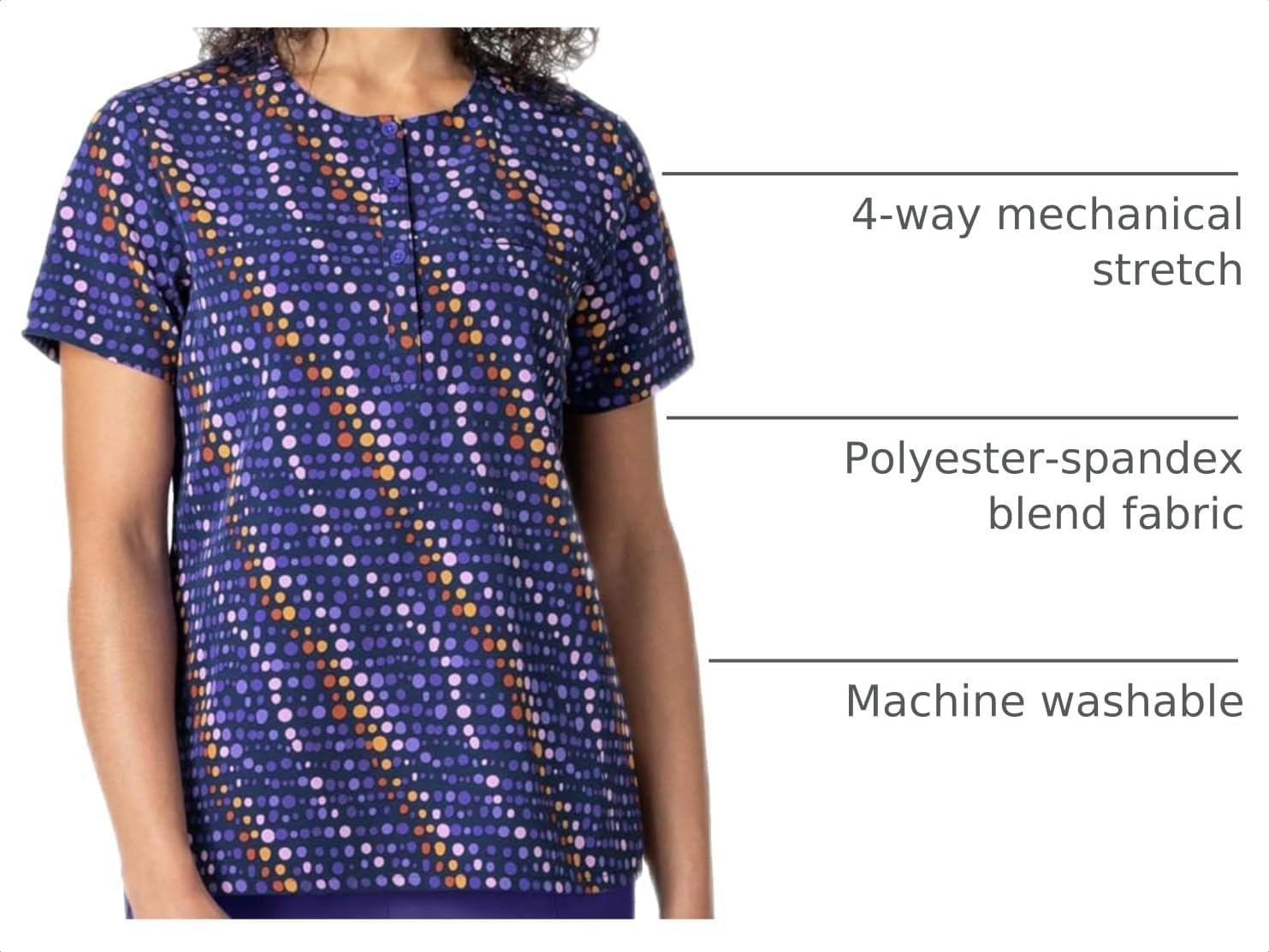 image:imageWonderWink Womens Scrub TopDigital Drops