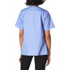 WINK WonderWORK Women’s Short Sleeve Snap Front Scrub Top(Ceil Blue)