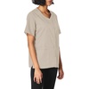 WINK WonderWORK Women’s Short Sleeve Snap Front Scrub Top(Khaki)