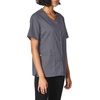 WINK WonderWORK Women’s Short Sleeve Snap Front Scrub Top(Pewter)