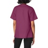 WINK WonderWORK Women’s Short Sleeve Snap Front Scrub Top(Wine)